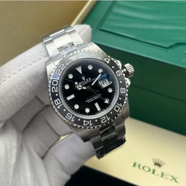 Mens Watches 40mm Automatic Mechanical Watch Full 904L Stainless Steel  Silver