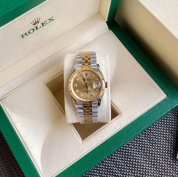 Mechanical Hand-winding  Silver Gold 2813 Movement Wristwatches