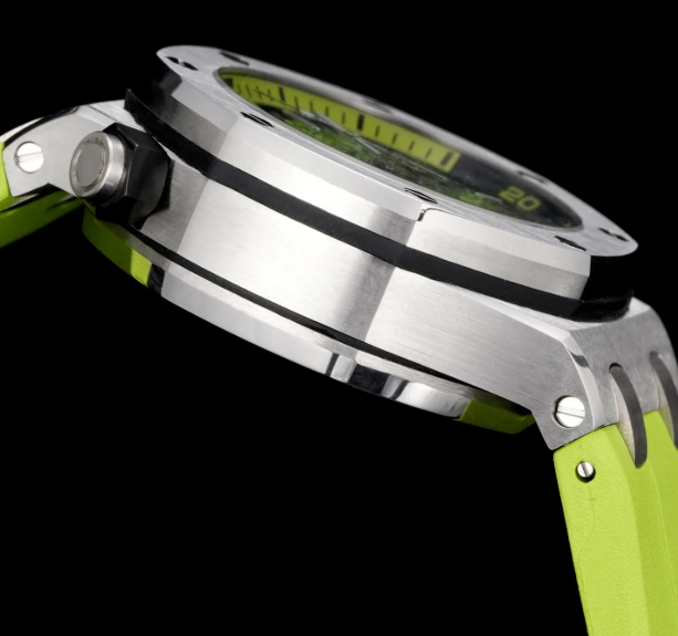 top Watch Audermarlies Offshore 26703 Green Rubber Automatic Watch 42MM Sport Luxury Watch.