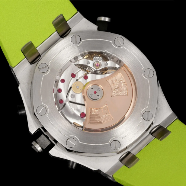 top Watch Audermarlies Offshore 26703 Green Rubber Automatic Watch 42MM Sport Luxury Watch.